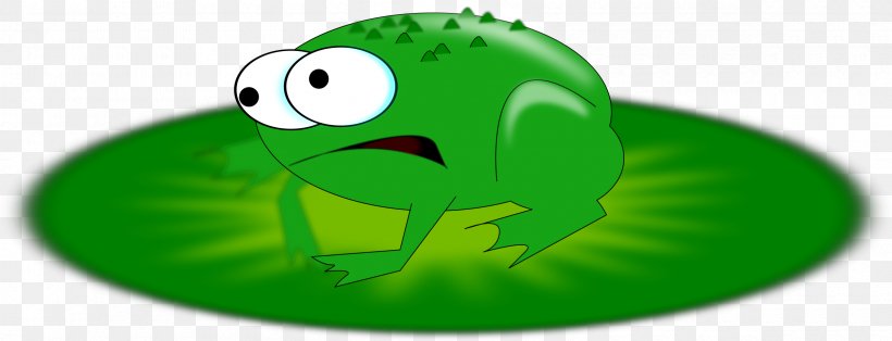 Frog Clip Art, PNG, 2400x921px, Frog, Amphibian, Cartoon, Grass, Green Download Free