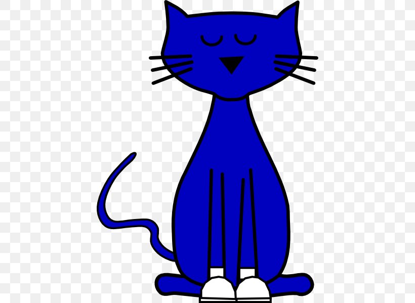 Pete The Cat Kitten Blue Clip Art, PNG, 438x599px, Cat, Artwork, Black And White, Black Cat, Blue Download Free