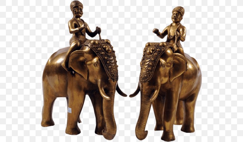 Indian Elephant African Elephant Bronze Sculpture 01504, PNG, 545x480px, Indian Elephant, African Elephant, Animal, Brass, Bronze Download Free