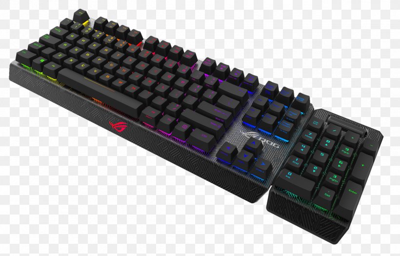Computer Keyboard Laptop Computer Mouse Republic Of Gamers ASUS, PNG, 1267x812px, Computer Keyboard, Asus, Computer Component, Computer Mouse, Electrical Switches Download Free
