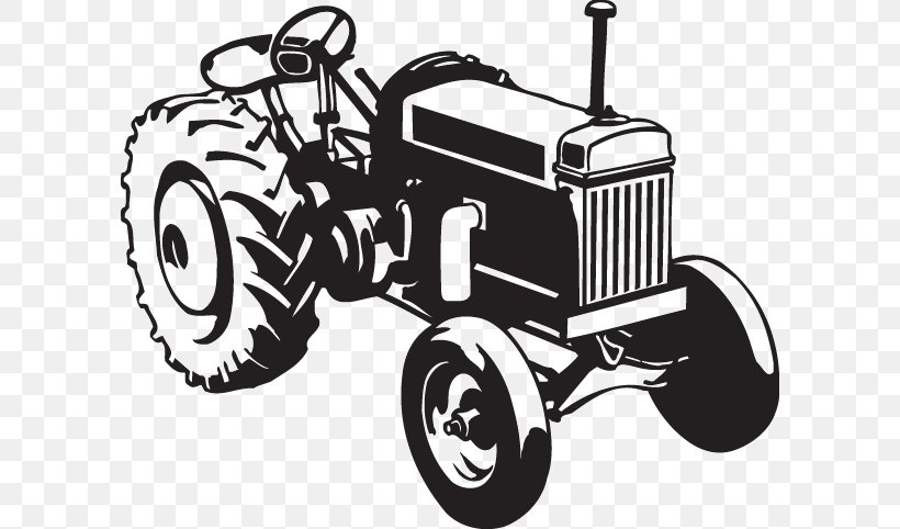 Farmall John Deere Decal Tractor Sticker, PNG, 600x482px, Farmall, Automotive Design, Automotive Tire, Black And White, Brand Download Free
