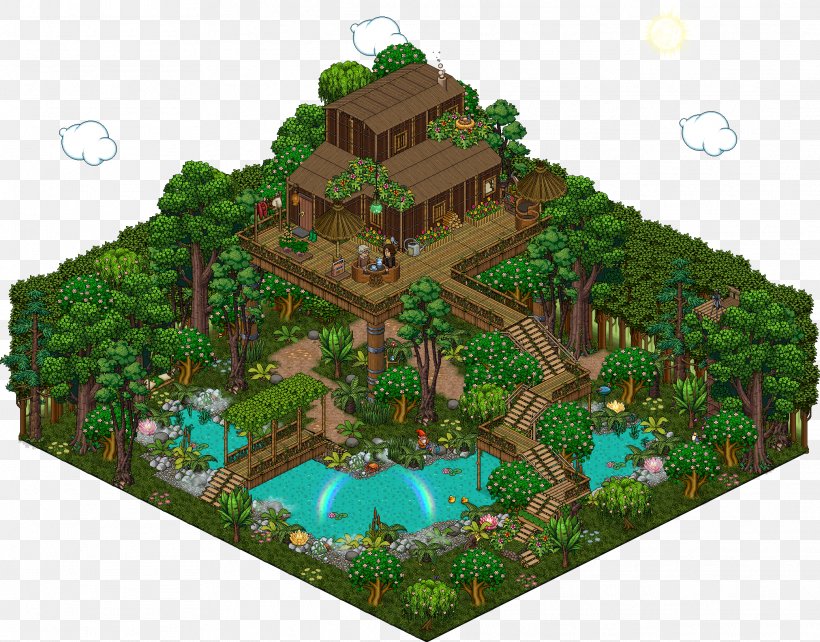 Tree House Habbo Room André Strzezebroda, PNG, 2077x1627px, 2017, Tree House, Biome, Grass, Habbo Download Free