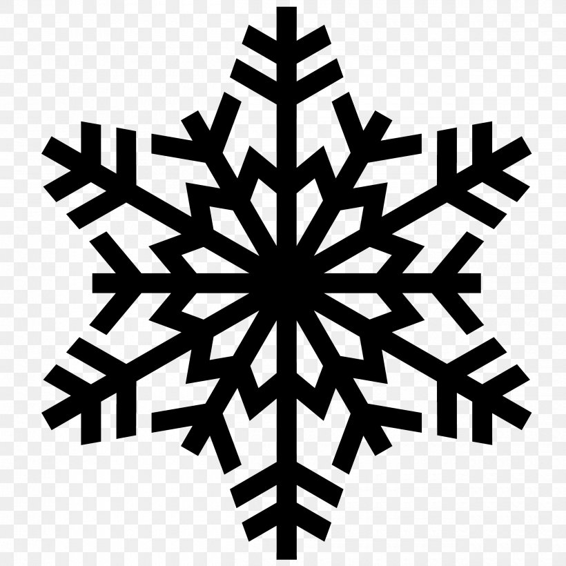 Snowflake Silhouette Clip Art, PNG, 2500x2500px, Snowflake, Black And White, Cloud, Crystal, Freezing Download Free