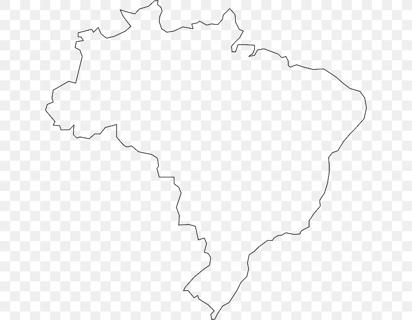 Brazil Blank Map Clip Art, PNG, 640x637px, Brazil, Area, Black And White, Blank Map, Flag Of Brazil Download Free