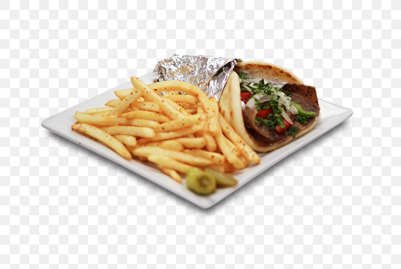 French Fries Mediterranean Cuisine Gyro Shawarma Pita, PNG, 800x550px, French Fries, American Food, Cuisine, Dish, European Cuisine Download Free