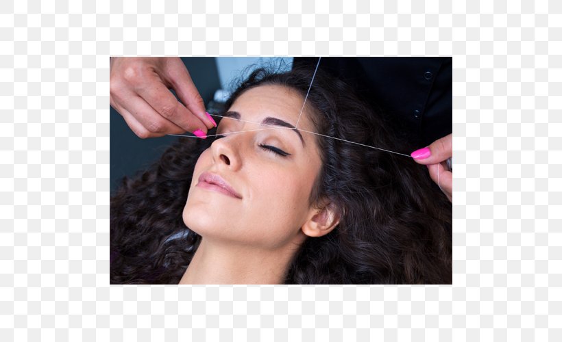 Threading Beauty Parlour Eyebrow Hair Removal Waxing, PNG, 500x500px, Threading, Beauty, Beauty Parlour, Black Hair, Brown Hair Download Free