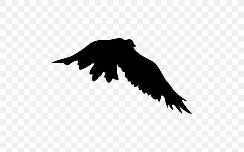 Bird Flight Silhouette Eagle, PNG, 512x512px, Bird, Beak, Bird Flight, Bird Of Prey, Black And White Download Free