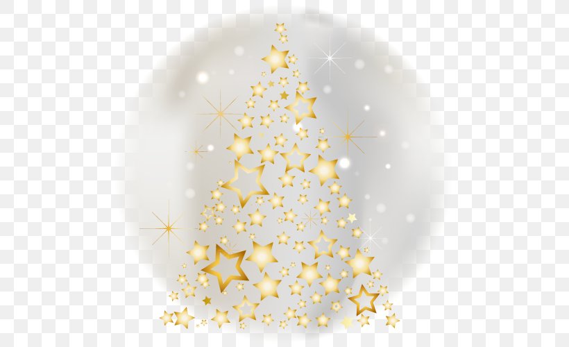 Christmas Tree With Gold Star Stars., PNG, 500x500px, Christmas Tree, Christmas, Christmas Day, Christmas Decoration, Christmas Ornament Download Free