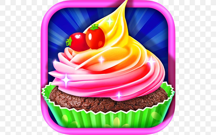 Cupcake Make Rainbow Unicorn Donuts Dessert School Lunch Food Maker Bakery, PNG, 512x512px, Cupcake, American Muffins, Android, Bakery, Buttercream Download Free