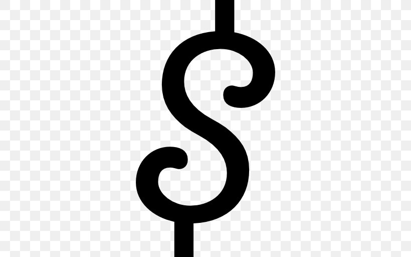 Dollar Sign Currency Symbol United States Dollar Euro Sign, PNG, 512x512px, Dollar Sign, Black And White, Body Jewelry, Coin, Currency Download Free