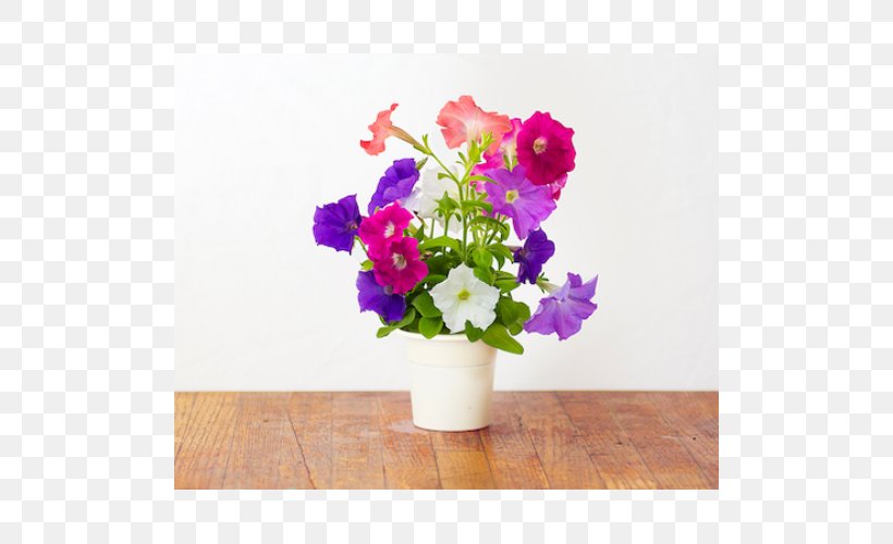 Petunia Gardening Impatiens Flowerpot, PNG, 500x500px, Petunia, Artificial Flower, Cut Flowers, Floral Design, Floristry Download Free