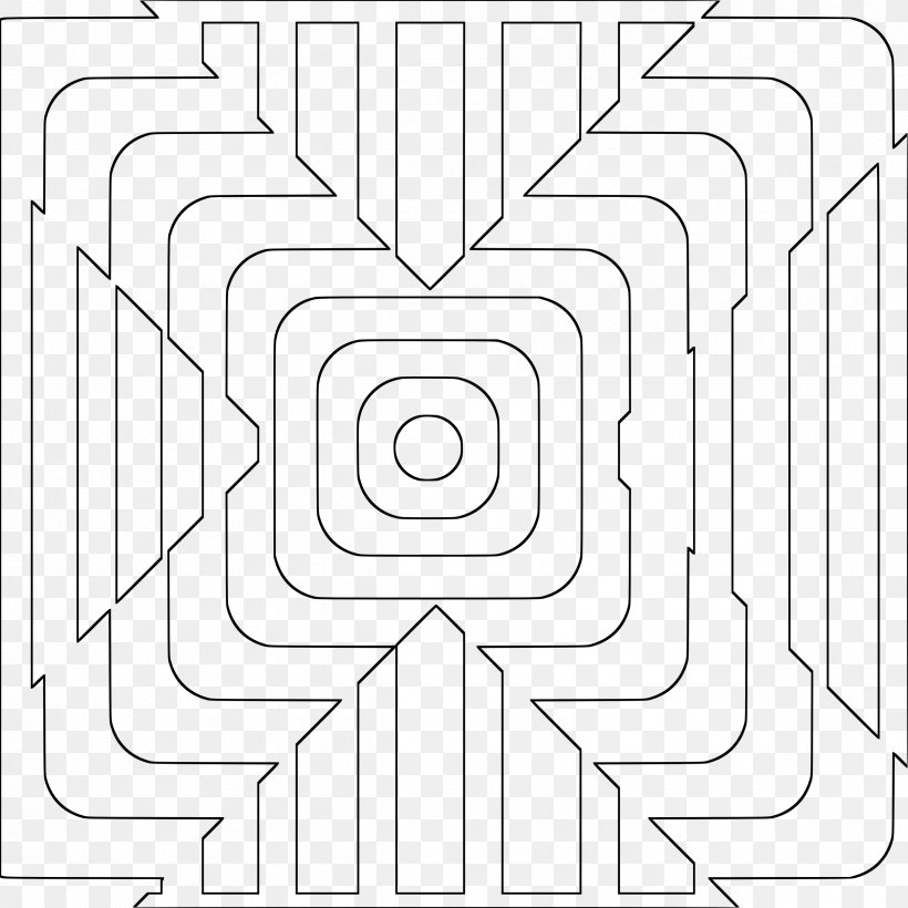Coloring Book Maze Adult Clip Art, PNG, 2400x2400px, Coloring Book, Adult, Area, Black And White, Diagram Download Free