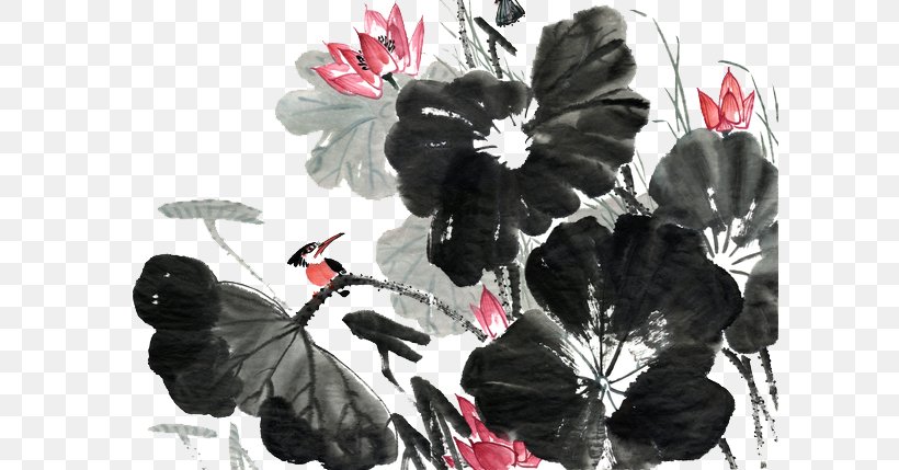 Ink Wash Painting Ink Wash Painting, PNG, 600x429px, Ink, Birdandflower Painting, Butterfly, Calligraphy, Chinese Painting Download Free