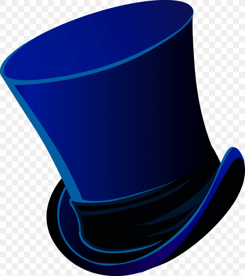 Top Hat Blue Cap Clip Art, PNG, 972x1093px, Hat, Blue, Cap, Clothing, Cobalt Blue Download Free