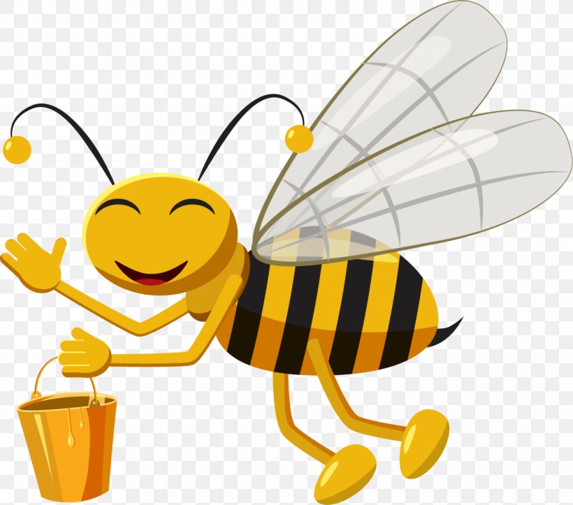 Bee Drawing, PNG, 1140x1006px, Bee, Art, Arthropod, Cartoon, Comics Download Free