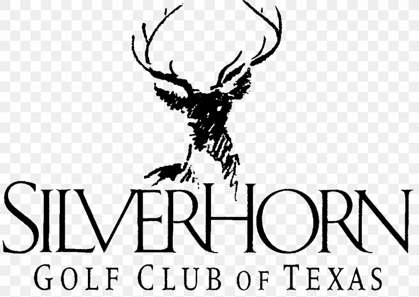 Silverhorn Golf Club Of Texas Deer Golf Course Logo, PNG, 1926x1368px, Deer, Antler, Art, Artwork, Black And White Download Free