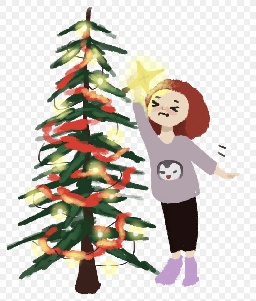 Christmas Tree Art, PNG, 1358x1600px, Christmas Tree, Art, Cartoon, Christmas, Christmas Day Download Free