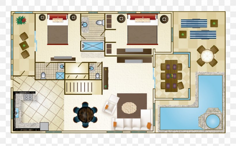 Lifestyle Tropical Beach Resort & Spa Floor Plan Villa Bedroom House ...