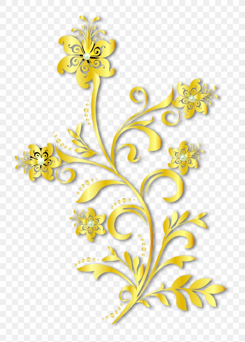 Adobe Illustrator Gold Pattern, PNG, 1106x1544px, Gold, Branch, Cut Flowers, Flora, Floral Design Download Free