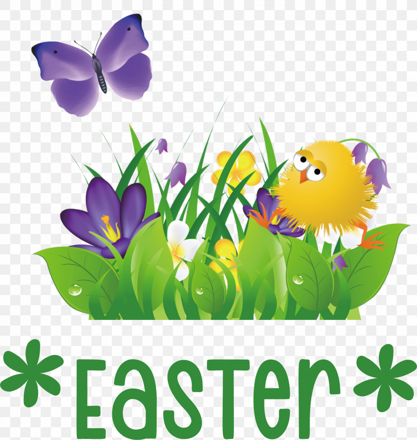 Easter Chicken Ducklings Easter Day Happy Easter, PNG, 2803x2960px, Easter Day, Butterflies, Cartoon, Flower, Happy Easter Download Free