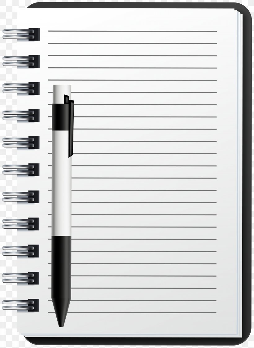 Notebook Clip Art Pen Paper, PNG, 5839x8000px, Notebook, Electronic Device, Paper, Pen, Pencil Download Free