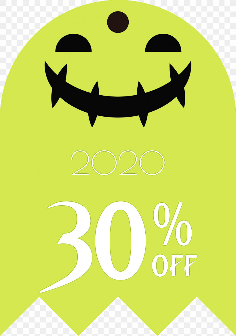 Smiley Logo Yellow Line Area, PNG, 2107x3000px, 30 Off, Halloween Discount, Area, Line, Logo Download Free