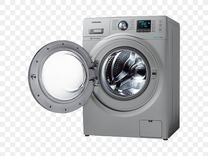 Washing Machines Home Appliance Clothes Dryer Refrigerator Samsung Electronics, PNG, 802x615px, Washing Machines, Clothes Dryer, Combo Washer Dryer, Dishwasher, Freezers Download Free