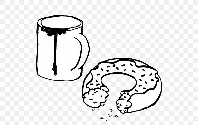 Donuts Drawing Coffee And Doughnuts Clip Art, PNG, 600x518px, Donuts, Artwork, Black And White, Cake, Cartoon Download Free