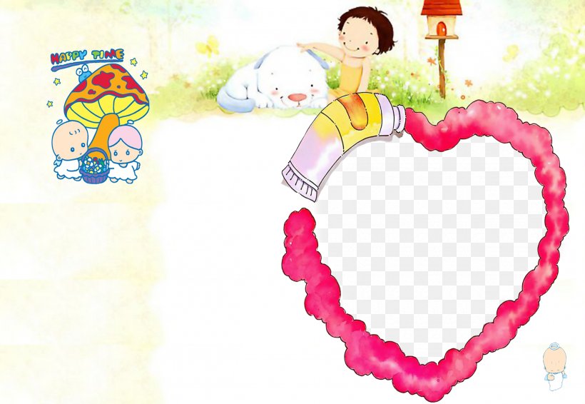 Cartoon Heart Download, PNG, 2480x1713px, Watercolor, Cartoon, Flower, Frame, Heart Download Free