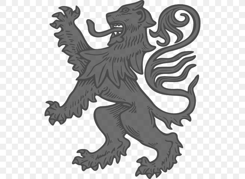 Red Lion Royal Banner Of Scotland Clip Art, PNG, 522x598px, Lion, Black And White, Carnivoran, Decal, Fictional Character Download Free