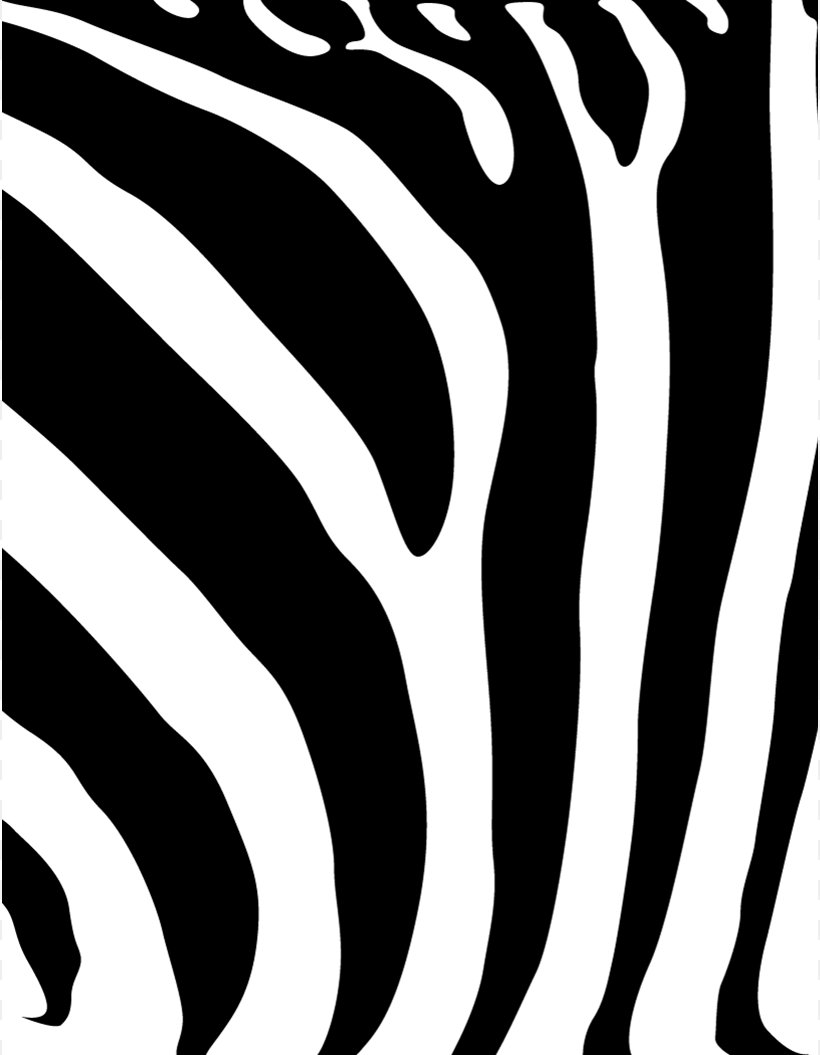 Zebra Stripe Animal Print Clip Art, PNG, 816x1055px, Zebra, Animal Print, Black, Black And White, Carnivoran Download Free