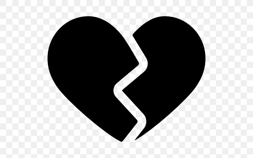 Broken Heart Clip Art, PNG, 512x512px, Broken Heart, Black, Black And White, Drawing, Hand Download Free