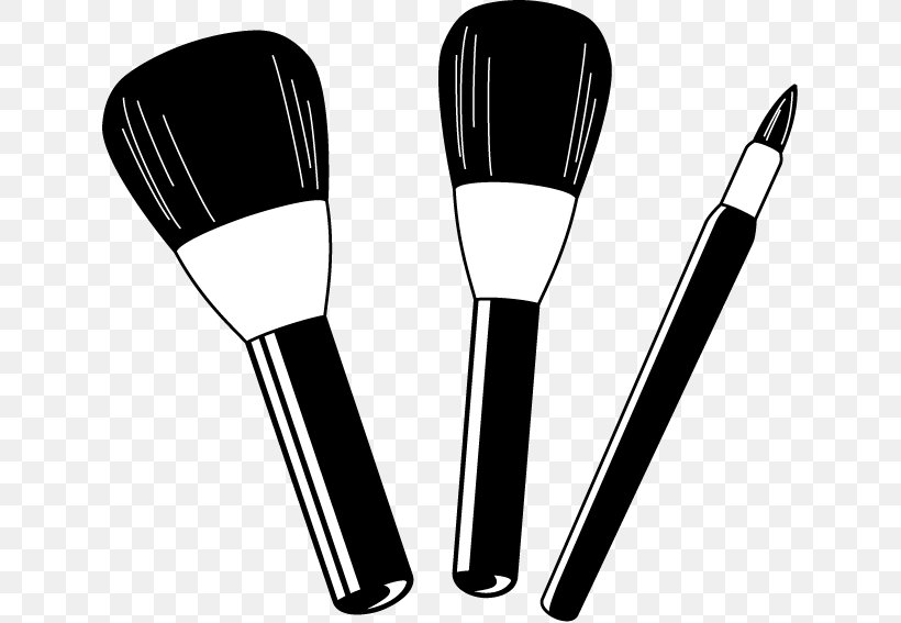 Cosmetics Makeup Brush Rouge Clip Art, PNG, 633x567px, Cosmetics, Black And White, Brush, Compact, Eye Shadow Download Free
