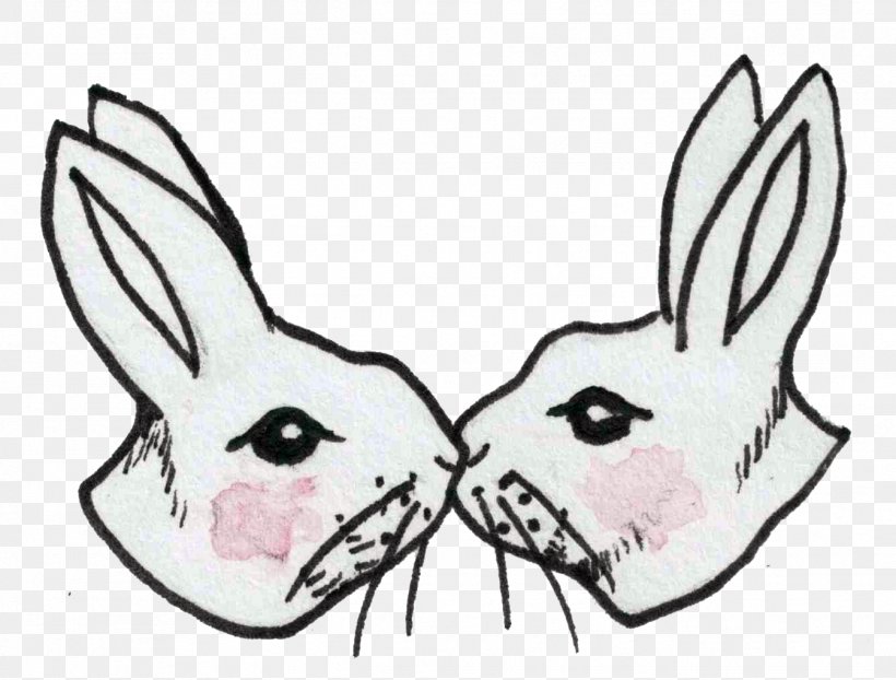 Domestic Rabbit Hare Easter Bunny Whiskers Horse, PNG, 1344x1020px, Watercolor, Cartoon, Flower, Frame, Heart Download Free