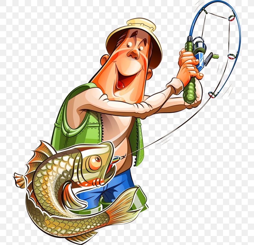 Fishing Rods Cartoon Clip Art, PNG, 737x789px, Fishing Rods, Angling, Art, Cartoon, Commercial Fishing Download Free