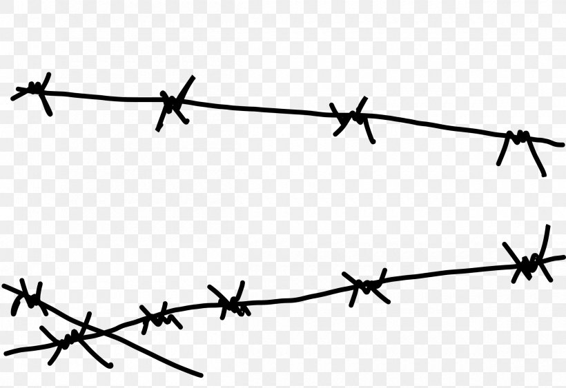 Barbed Wire Clip Art, PNG, 2400x1650px, Barbed Wire, Area, Black And White, Borders And Frames, Chain Link Fencing Download Free