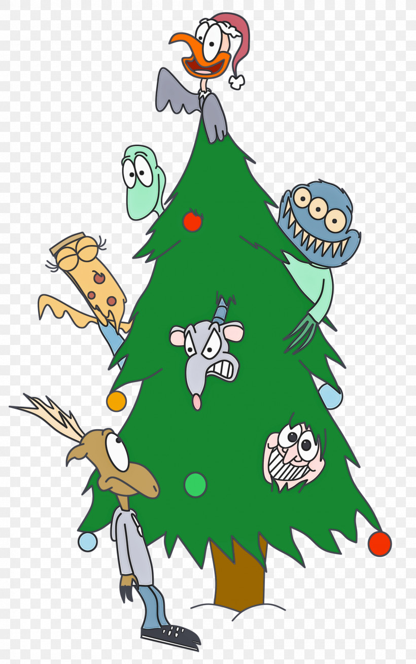 Christmas Tree, PNG, 1925x3073px, Christmas Tree, Cartoon, Christmas, Christmas Decoration, Christmas Eve Download Free