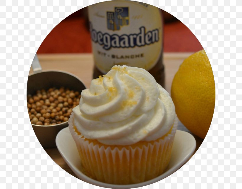 Cupcake Beer Hoegaarden Brewery Muffin, PNG, 640x640px, Cupcake, Baking, Beer, Brewery, Buttercream Download Free