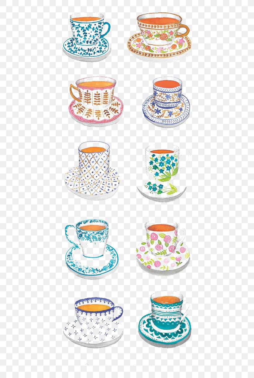 Teacup Coffee Mug Illustration, PNG, 500x1220px, Tea, Area, Art, Black Tea, Coffee Download Free