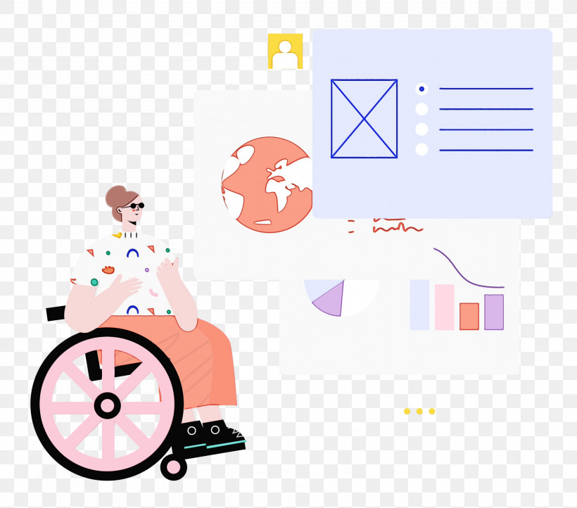 Cartoon Drawing Visual Arts Wheelchair Painting, PNG, 2500x2204px, Wheel Chair, Animation, Cartoon, Chair, Drawing Download Free
