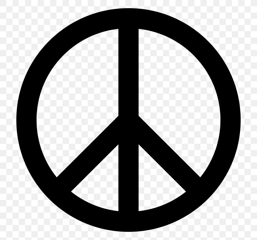 Peace Symbols Clip Art, PNG, 768x768px, Peace Symbols, Area, Black And White, Miscellaneous Symbols, Peace Download Free