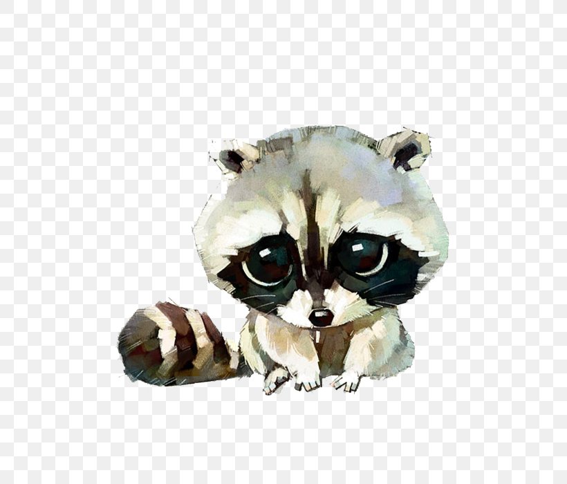 Raccoon Cat Dog Watercolor Painting Drawing, PNG, 510x700px, Raccoon, Animal, Art, Bluza, Carnivoran Download Free