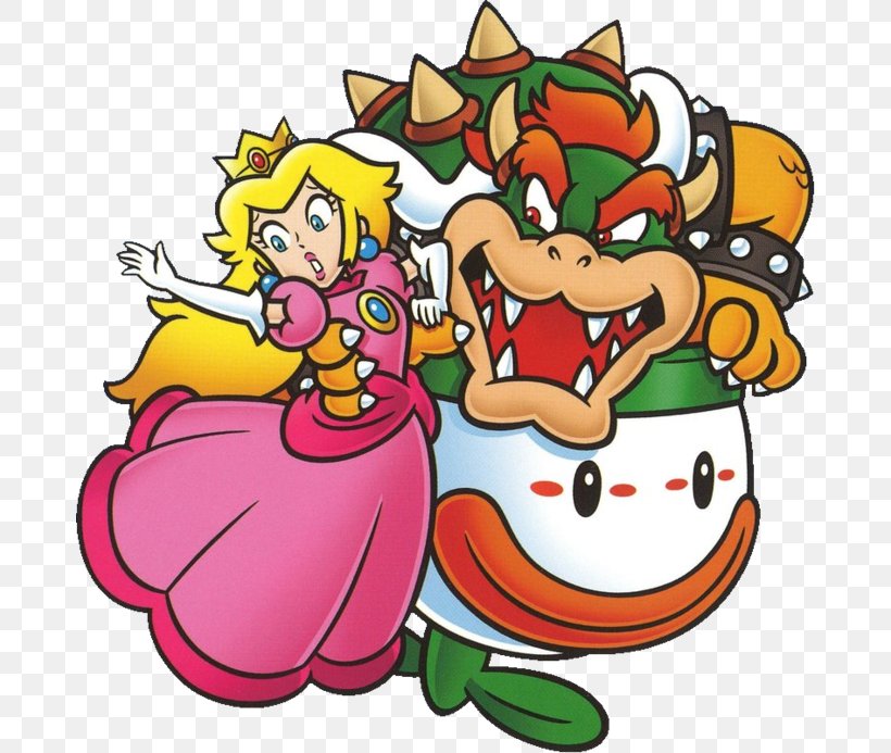 Super Mario Bros. Princess Peach Bowser, PNG, 680x693px, Super Mario Bros, Art, Artwork, Bowser, Christmas Download Free