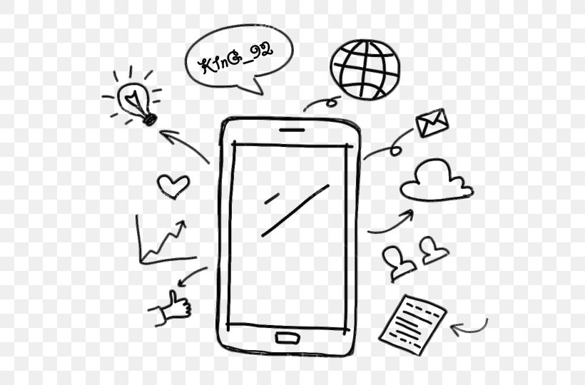 Pencil Drawing Mobile Phone Gadget Sketch Stock Illustration 1063090463   Shutterstock