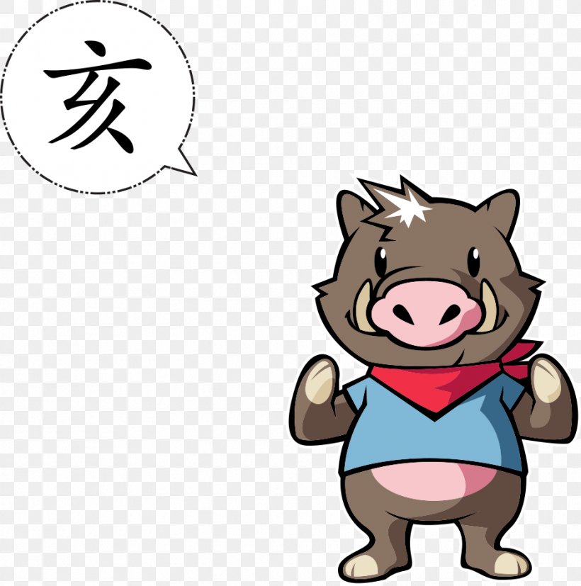 Domestic Pig Chinese Zodiac, PNG, 935x944px, Domestic Pig, Carnivoran, Cartoon, Chinese Zodiac, Dog Like Mammal Download Free