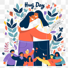 National Hugging Day - Hug Day Celebration With Friends PNG
