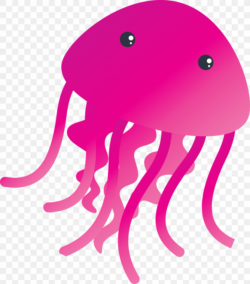 Pink Jellyfish Octopus Cnidaria Violet, PNG, 2635x2999px, Pink, Cnidaria, Giant Pacific Octopus, Jellyfish, Magenta Download Free