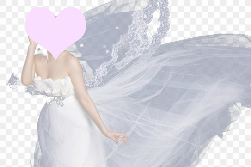 Wedding Dress Bride White, PNG, 2362x1570px, Watercolor, Cartoon, Flower, Frame, Heart Download Free