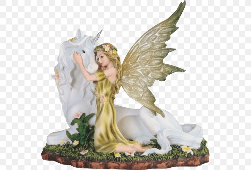 Fairy Figurine Statue Unicorn Sculpture, PNG, 555x555px, Fairy, Absinthe, Angel, Art, Collectable Download Free