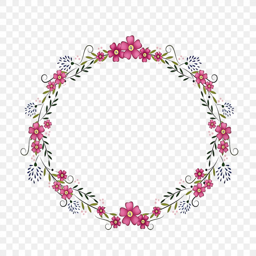 Flower Wreath Frame, PNG, 2835x2835px, Picture Frames, Body Jewelry, Bracelet, Floral Design, Floral Frame Download Free
